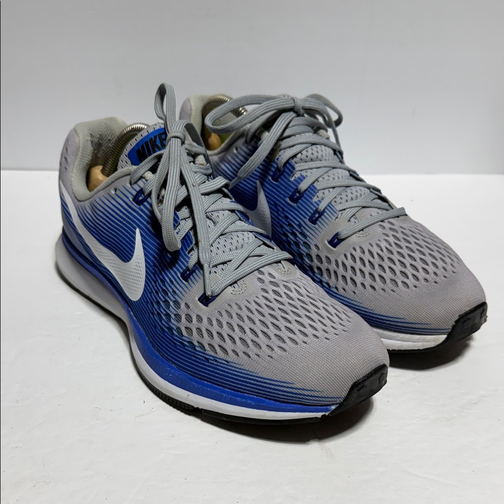 Nike Pegasus 34 Gray and Blue Mesh Running Shoes